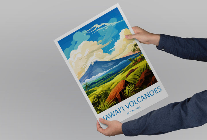 Hawai'i Volcanoes National Park Travel Print Wall Art Hawai'i Volcanoes Wall Hanging Home Décor Hawai'i Volcanoes Gift Art Lovers