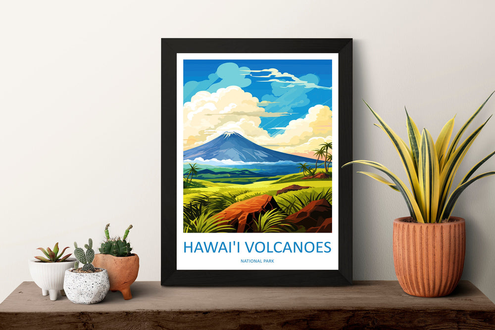 Hawai'i Volcanoes National Park Travel Print Wall Art Hawai'i Volcanoes Wall Hanging Home Décor Hawai'i Volcanoes Gift Art Lovers