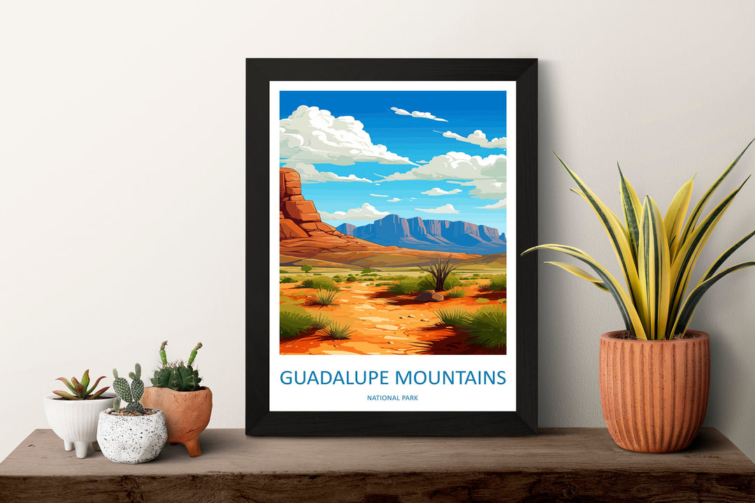 Guadalupe Mountains National Park Travel Print Wall Art Guadalupe Mountains Wall Hanging Home Décor Guadalupe Mountains Gift Art Lovers