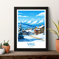 Vail Ski Resort Travel Print Wall Art Vail Ski Resort Wall Hanging Home Décor Vail Gift Art Lovers Ski Art Lover Gift Vail Print Skiing