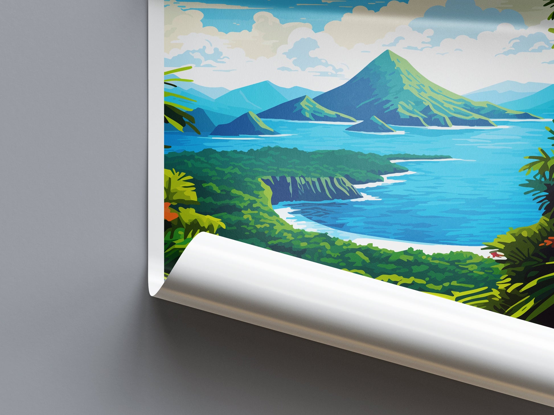 Saint Lucia Travel Print Wall Art Saint Lucia Wall Hanging Home Décor Saint Lucia Gift Art Lovers Wall Art Caribbean Travel Print Poster