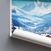 Chamonix Travel Print Wall Art Chamonix Wall Hanging Home Décor Chamonix Gift Art Lovers Ski Art Lover Gift Chamonix Print Skiing Artwork