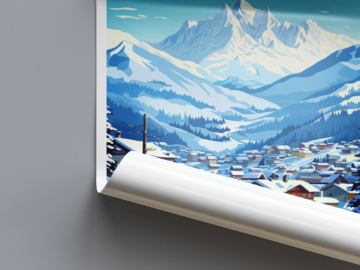 Chamonix Travel Print Wall Art Chamonix Wall Hanging Home Décor Chamonix Gift Art Lovers Ski Art Lover Gift Chamonix Print Skiing Artwork