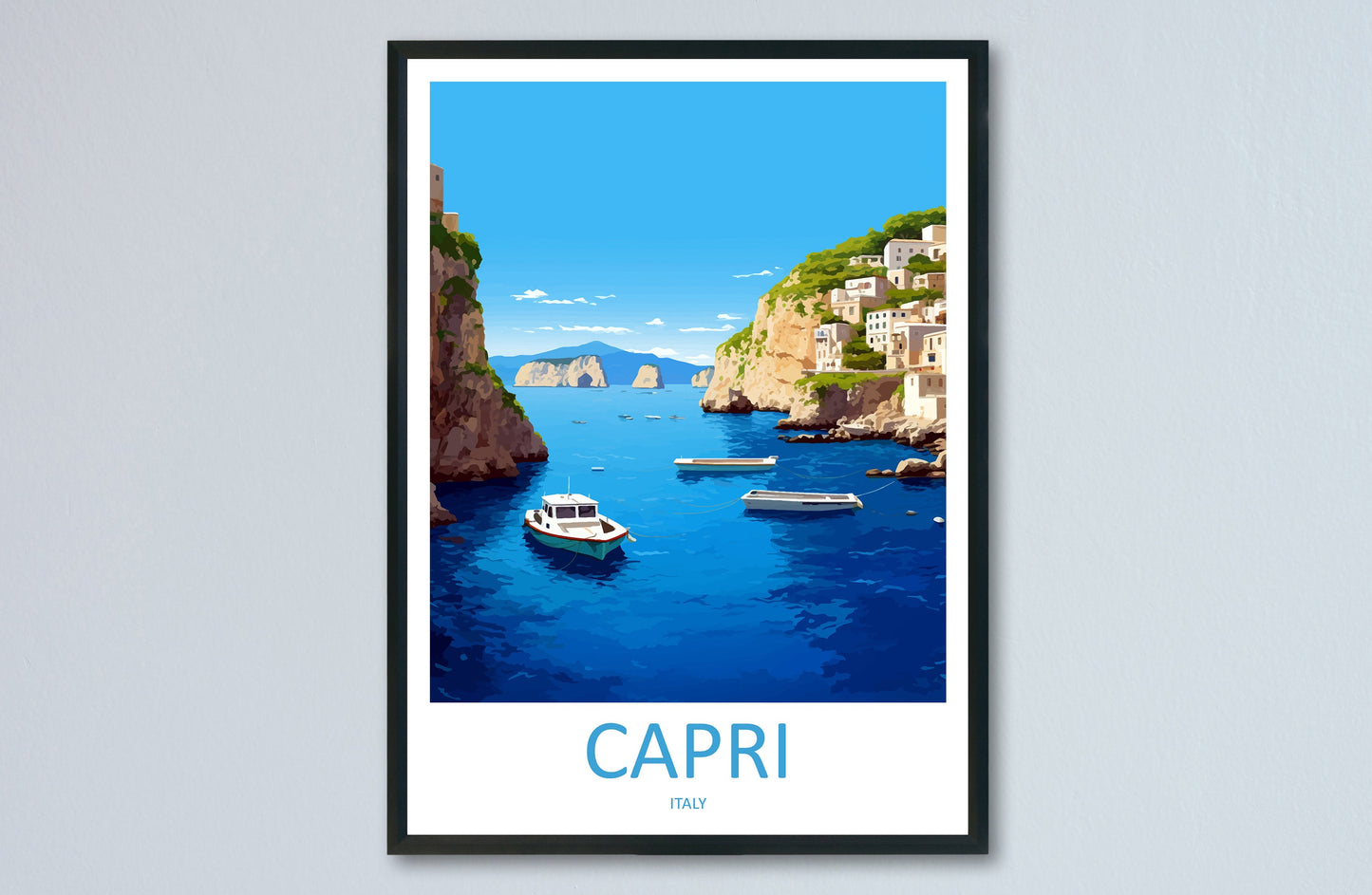 Capri Travel Print Wall Art Capri Italy Wall Hanging Home Decoration Capri Gift Art Lovers Wall Art Print Capri Italy Art Capri Art Print