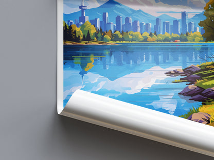 Vancouver Travel Print Wall Art Vancouver Wall Hanging Home Décor Vancouver Gift Art Lovers Canada Art Lover Gift Vancouver Gift