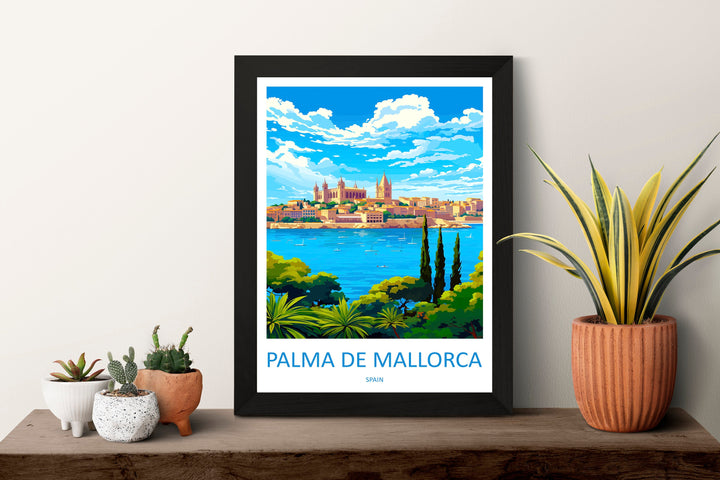 Palma De mallorca Travel Print Wall Art Palma De mallorca Wall Hanging Home Décor Palma De mallorca Gift Art Lovers Spain Art Lover Gift