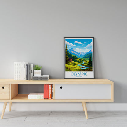 Olympic National Park Travel Print Wall Art Olympic National Park Wall Hanging Home Décor Olympic National Park Art Gift Poster