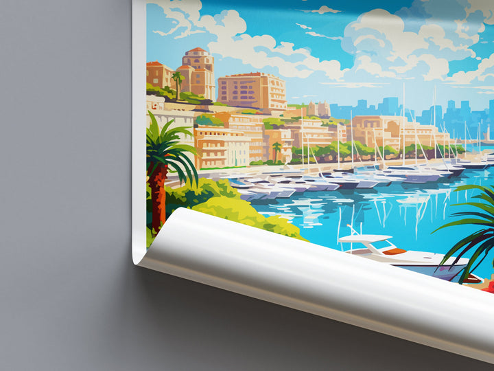 Monaco Travel Print Wall Art Monaco Wall Hanging Home Décor Monaco Gift Art Lovers Monaco Art Lover Gift Monaco Travel Art Wall Gift