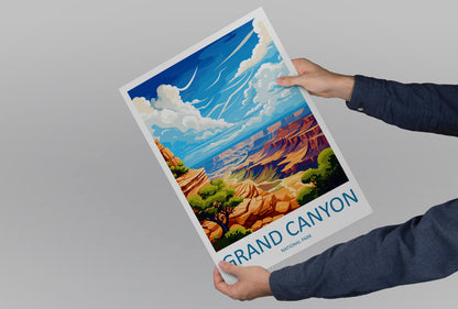 Grand Canyon National Park Travel Print Wall Art Grand Canyon Wall Hanging Home Décor Grand Canyon Gift Art Lovers Arizona Art Lover Gift