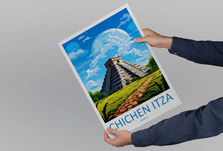 Chichen Itza Travel Print Wall Art Chichen Itza Wall Hanging Home Decoration Chichen Itza Gift Art Lovers Wall Art Print Art Chichen Itza