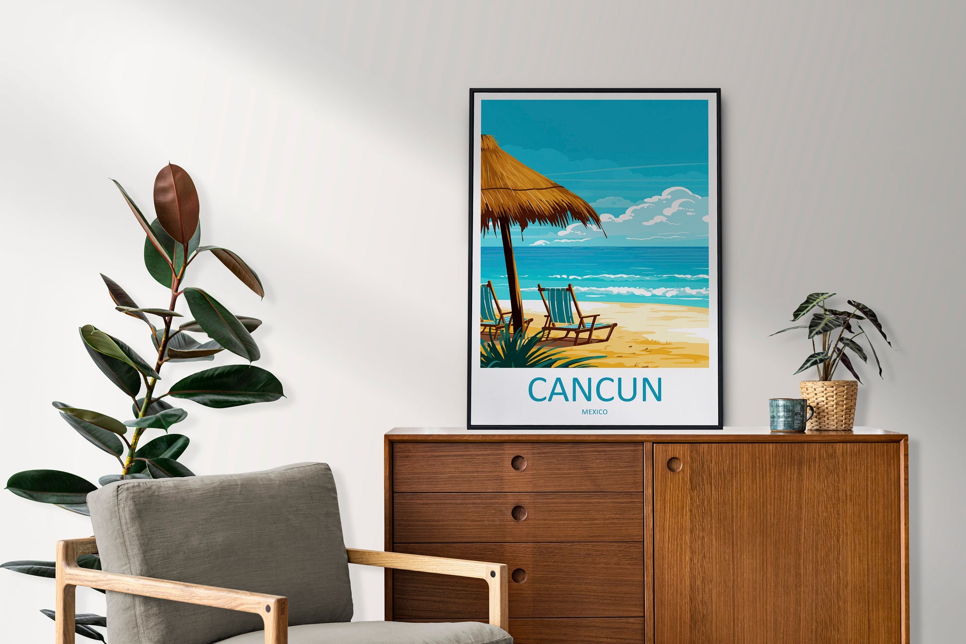 Cancun Travel Print Wall Art Cancun Wall Hanging Home Decoration Cancun Gift Art Lovers Wall Art Print Art Cancun Wall Hanging Poster Decor
