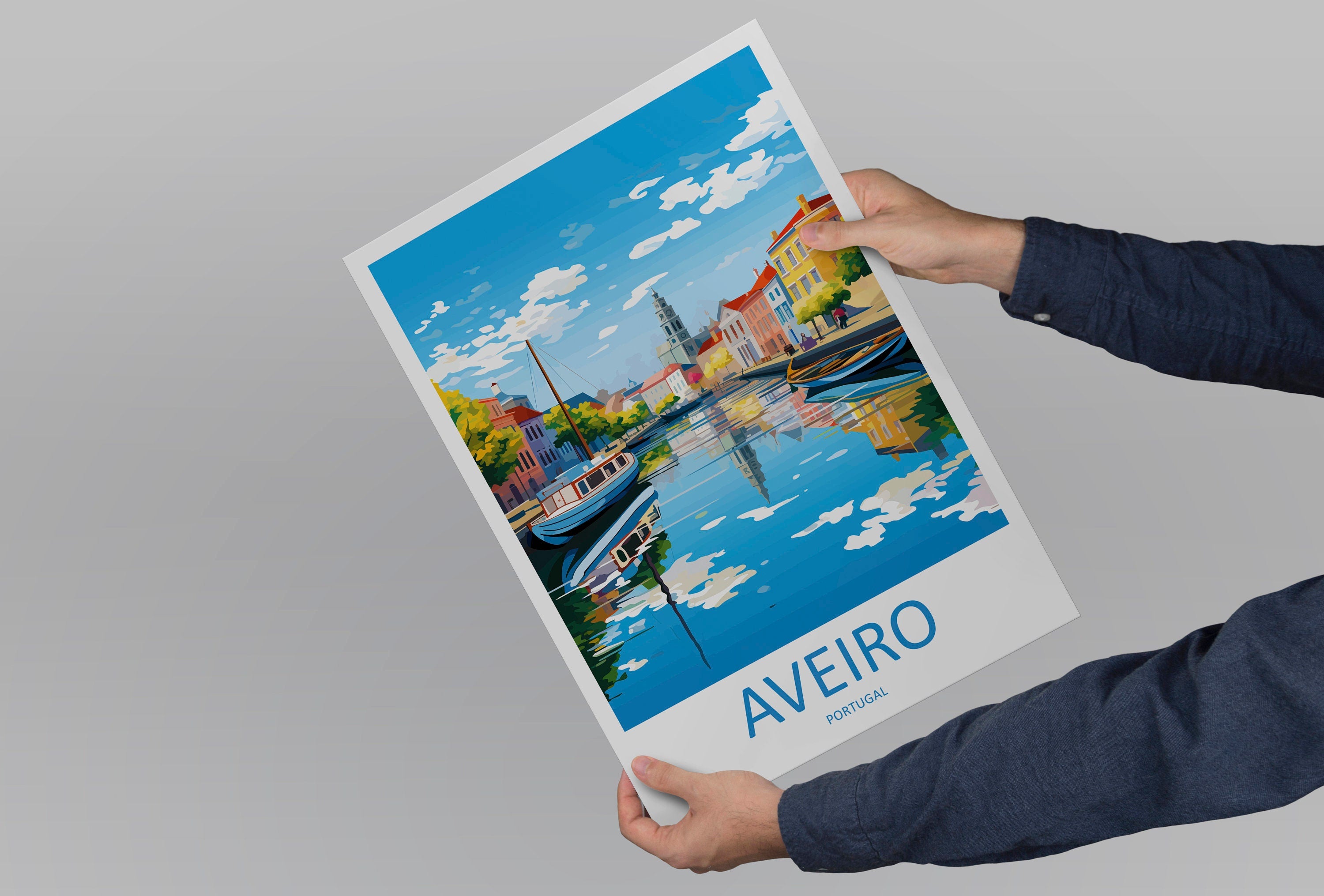 Aveiro Travel Print Wall Art Aveiro Wall Hanging Home Décor Aveiro Gift Art Lovers Portugal Art Lover Gift Aveiro Wall Décor Print