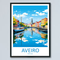 Aveiro Travel Print Wall Art Aveiro Wall Hanging Home Décor Aveiro Gift Art Lovers Portugal Art Lover Gift Aveiro Wall Décor Print