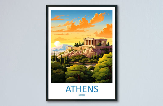 Athens Travel Print Wall Art Athens Greece Wall Hanging Home Decoration Athens Gift Art Lovers Wall Art Print Athens Greece Wall Poster Art
