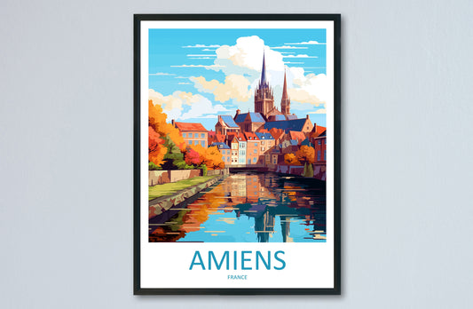 Amiens Travel Print Wall Art Amiens Wall Hanging Home Décor Amiens Gift Art Lovers France Art Lover Gift Amiens Poster
