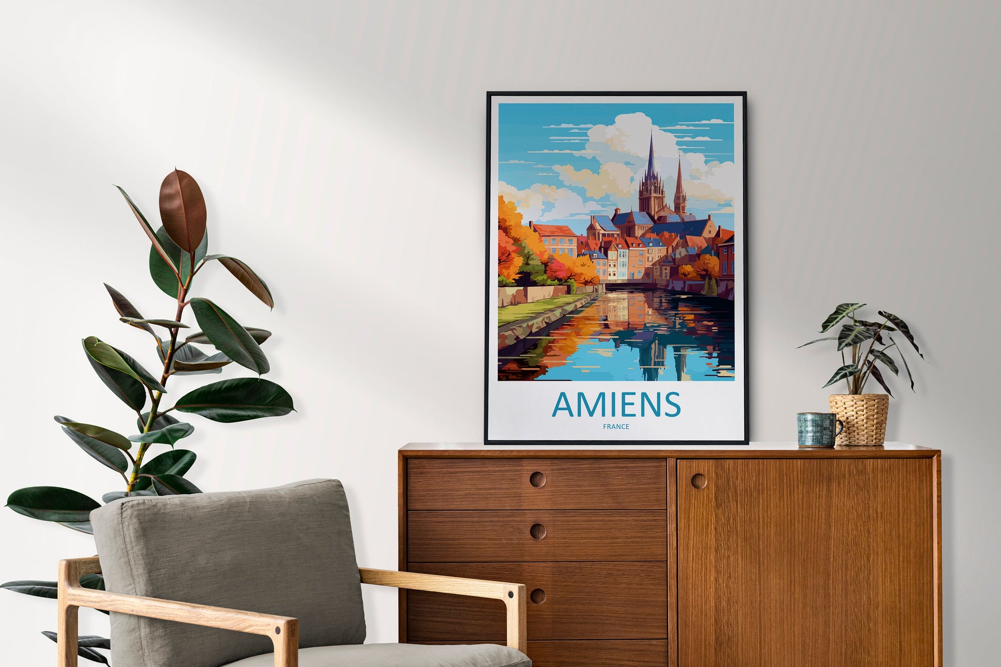 Amiens Travel Print Wall Art Amiens Wall Hanging Home Décor Amiens Gift Art Lovers France Art Lover Gift Amiens Poster