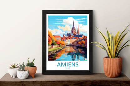 Amiens Travel Print Wall Art Amiens Wall Hanging Home Décor Amiens Gift Art Lovers France Art Lover Gift Amiens Poster