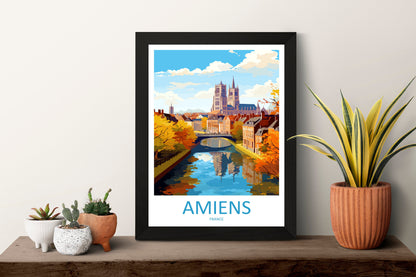 Amiens Travel Print Wall Art Amiens Wall Hanging Home Décor Amiens Gift Art Lovers France Art Lover Gift Amiens Poster