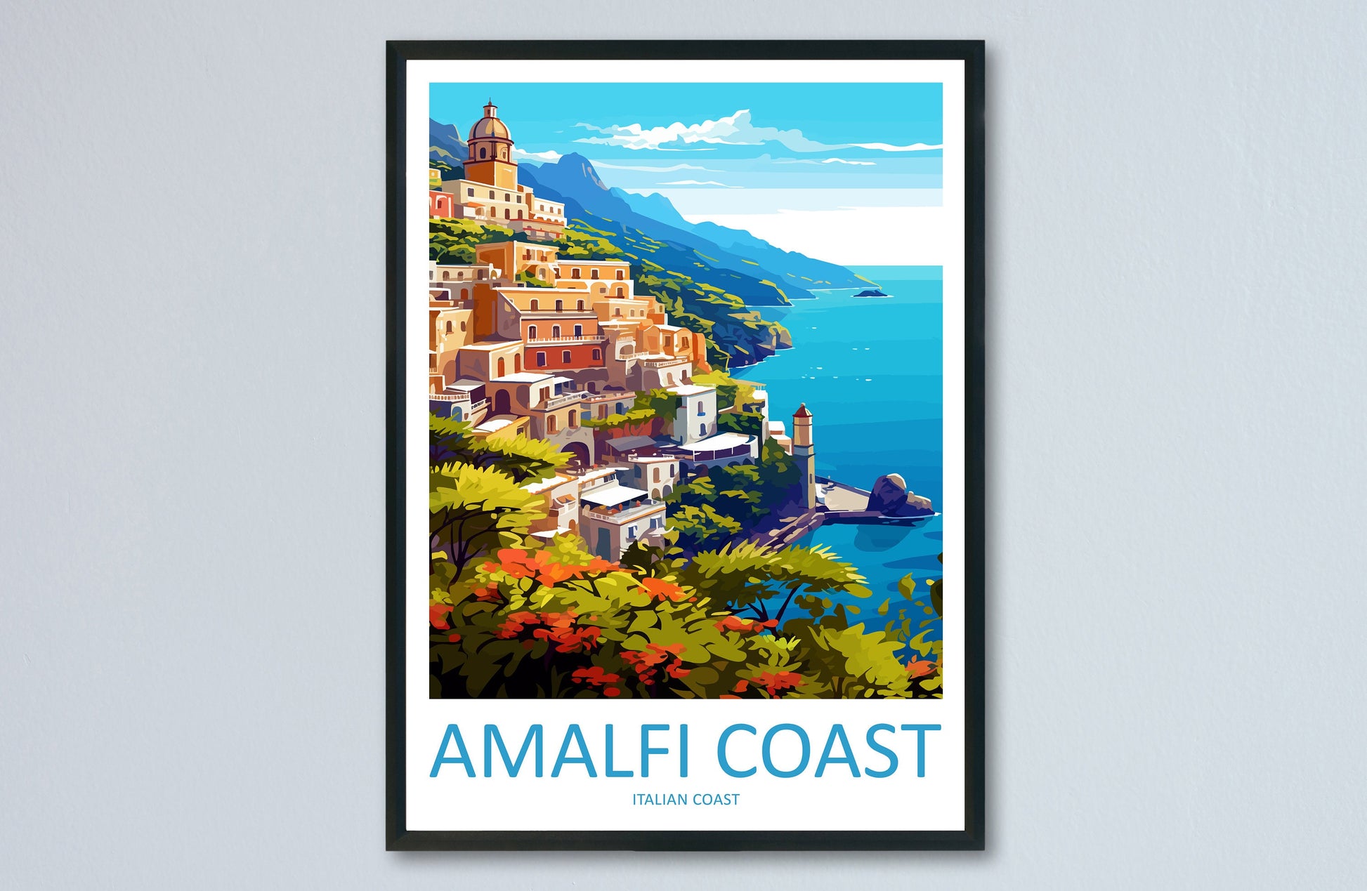 Amalfi Travel Print Wall Art Amalfi Italy Wall Hanging Home Decoration Amalfi Gift Art Lovers Wall Art Print Amalfi Italy Art Amalfi Art