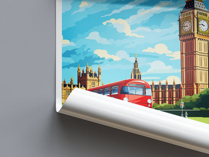 London Travel Print Wall Art London Wall Hanging Home Décor London Gift Art Lovers England Art Lover Gift London Travel Gift