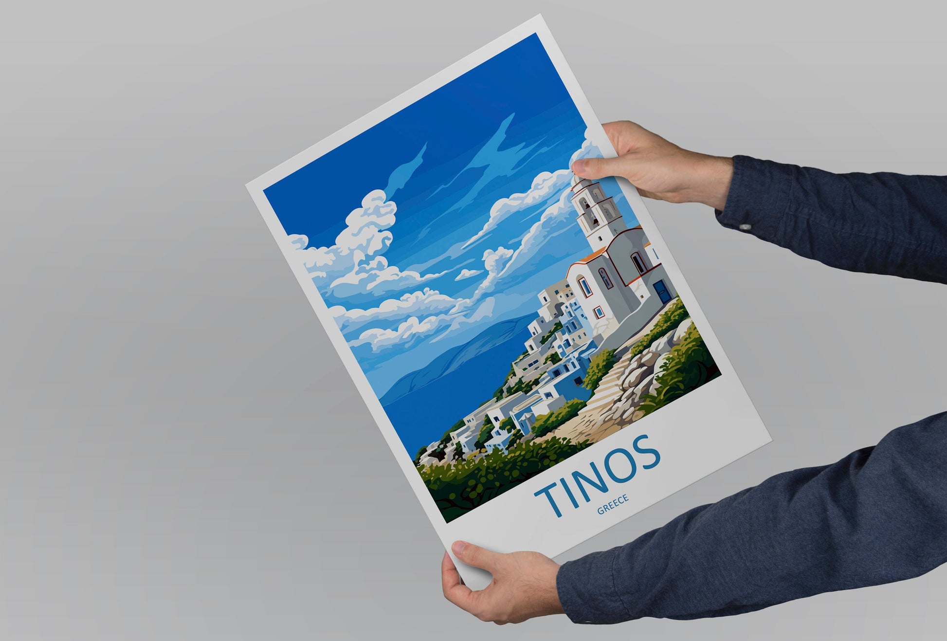 Tinos Travel Print Wall Art Tinos Greece Wall Hanging Home Deco Tinos Gift Art Lovers Wall Art Print Tinos Greece