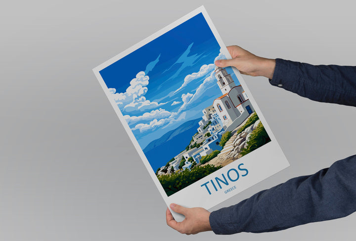 Tinos Travel Print Wall Art Tinos Greece Wall Hanging Home Deco Tinos Gift Art Lovers Wall Art Print Tinos Greece