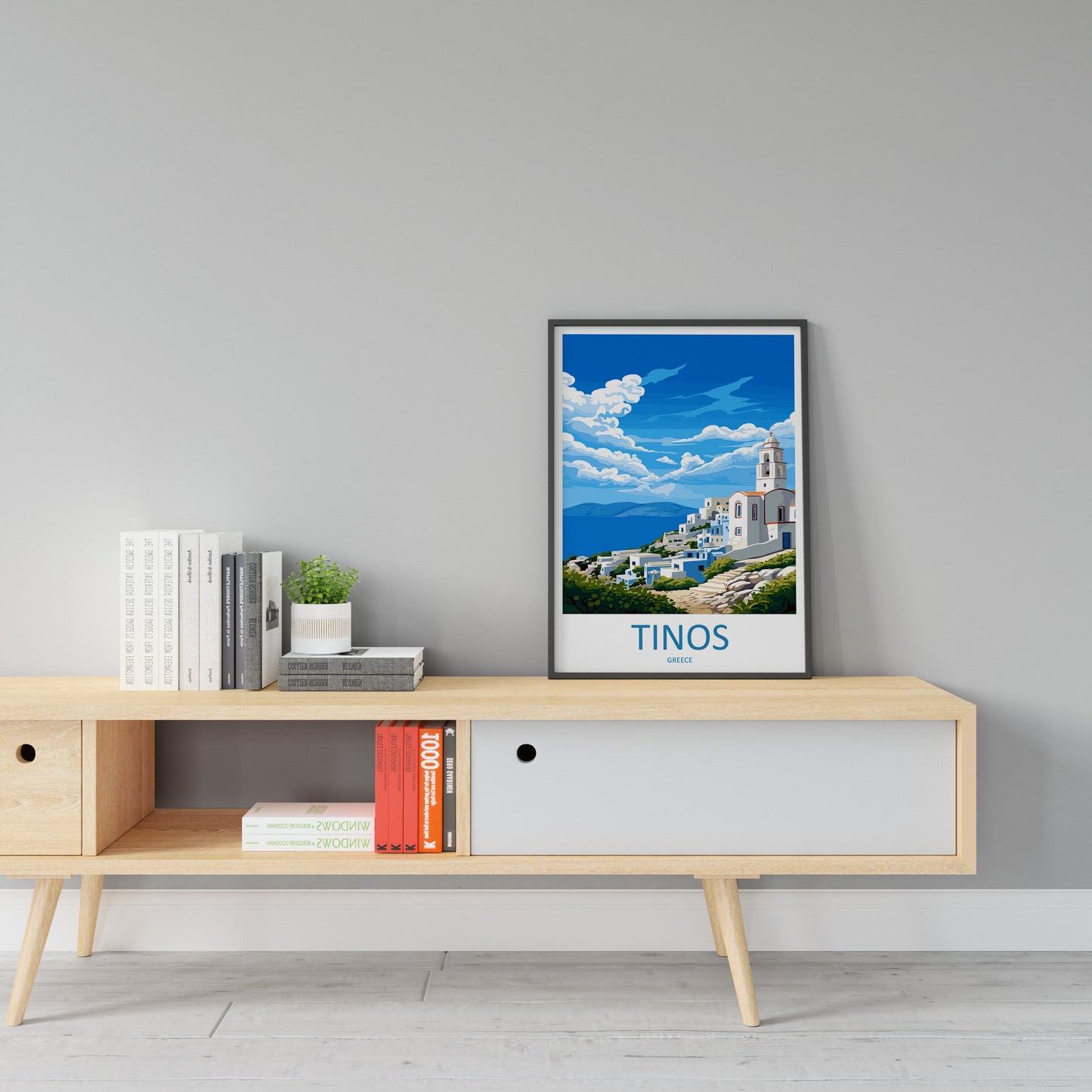 Tinos Travel Print Wall Art Tinos Greece Wall Hanging Home Deco Tinos Gift Art Lovers Wall Art Print Tinos Greece
