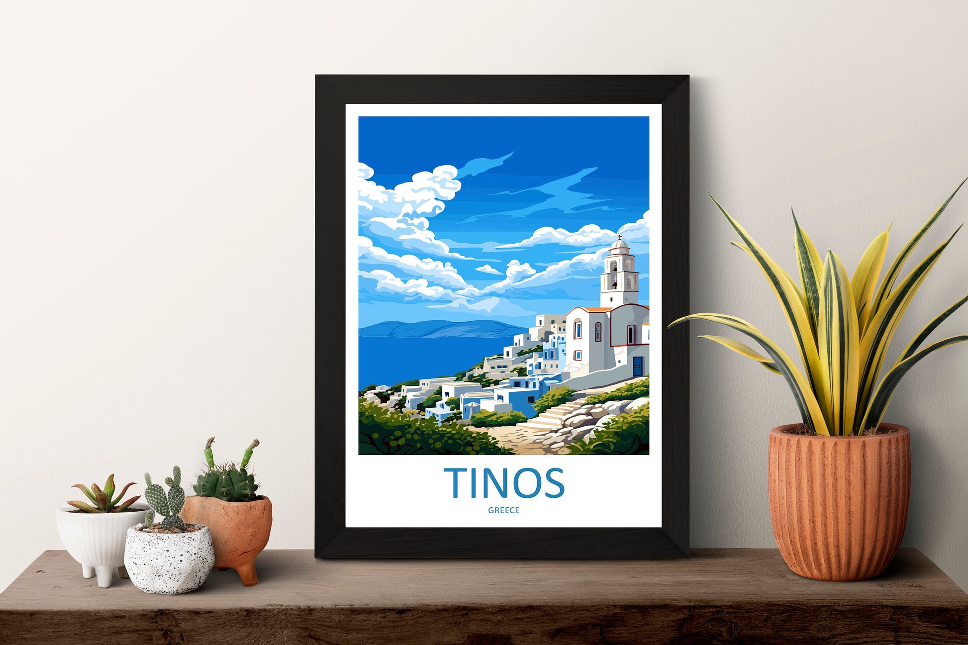 Tinos Travel Print Wall Art Tinos Greece Wall Hanging Home Deco Tinos Gift Art Lovers Wall Art Print Tinos Greece
