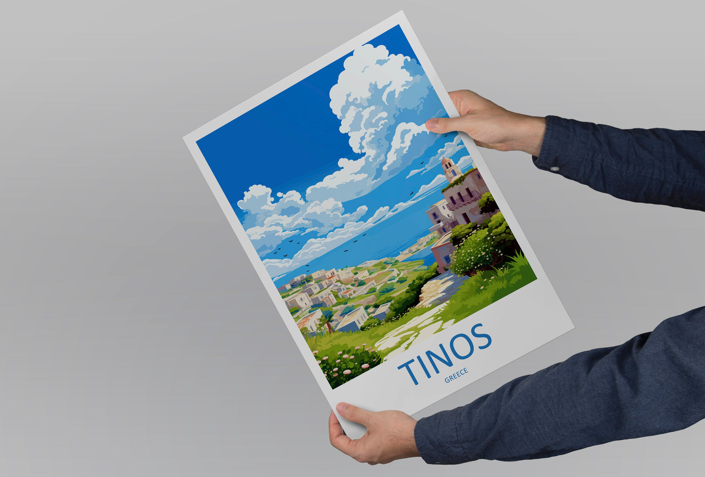 Tinos Travel Print Wall Art Tinos Greece Wall Hanging Home Deco Tinos Gift Art Lovers Wall Art Print Tinos Greece