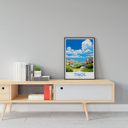 Tinos Travel Print Wall Art Tinos Greece Wall Hanging Home Deco Tinos Gift Art Lovers Wall Art Print Tinos Greece