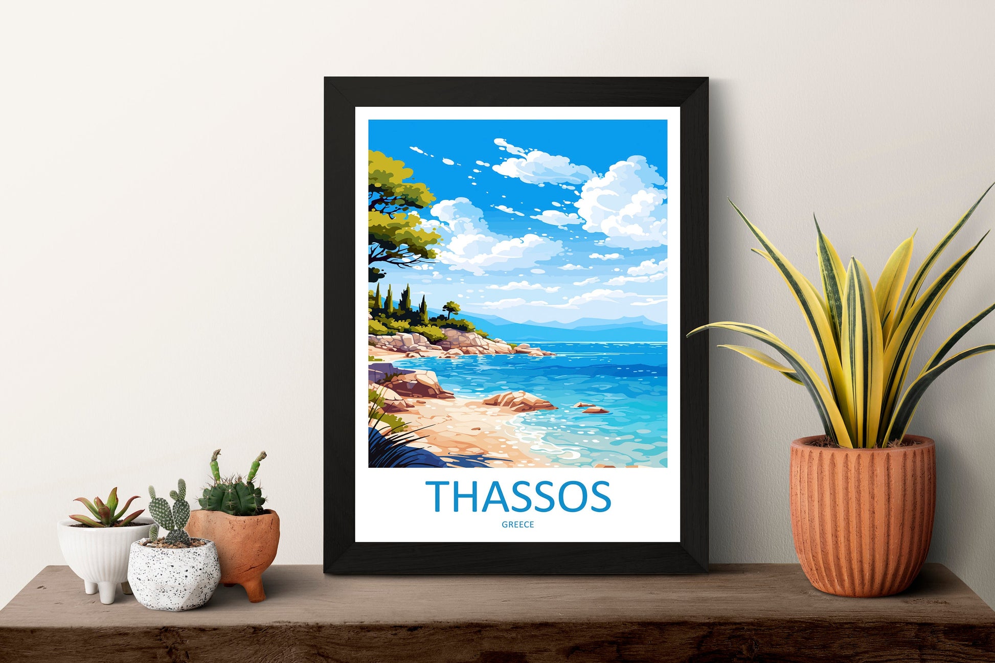 Thassos Travel Print Wall Art Thassos Greece Wall Hanging Home Decoration Thassos Gift Art Lovers Wall Art Print Thassos Greece Wall Art