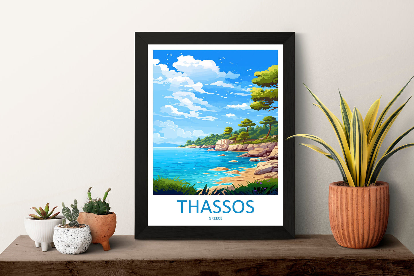 Thassos Travel Print Wall Art Thassos Greece Wall Hanging Home Decoration Thassos Gift Art Lovers Wall Art Print Thassos Greece Wall Art