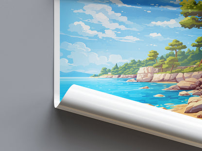Thassos Travel Print Wall Art Thassos Greece Wall Hanging Home Decoration Thassos Gift Art Lovers Wall Art Print Thassos Greece Wall Art