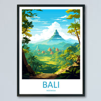 Bali Travel Print Wall Art Bali Wall Hanging Home Décor Bali Gift Art Lovers Indonesia Art Lover Gift Bali Travel Art Poster