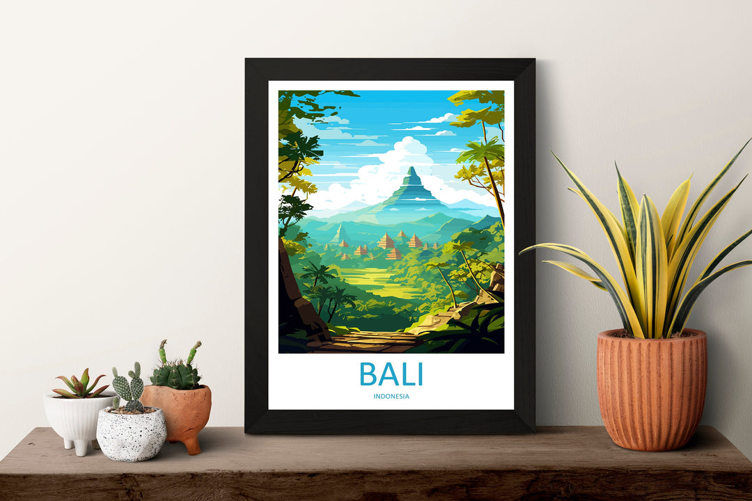 Bali Travel Print Wall Art Bali Wall Hanging Home Décor Bali Gift Art Lovers Indonesia Art Lover Gift Bali Travel Art Poster