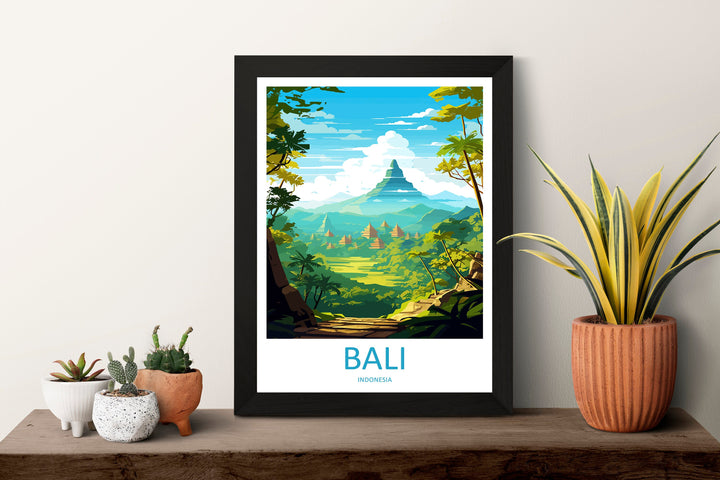 Bali Travel Print Wall Art Bali Wall Hanging Home Décor Bali Gift Art Lovers Indonesia Art Lover Gift Bali Travel Art Poster