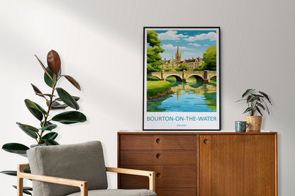 Bourton On The Water Travel Print Wall Art Bourton On The Water Wall Hanging Home Décor Bourton On The Water Gift Art Lovers England Art