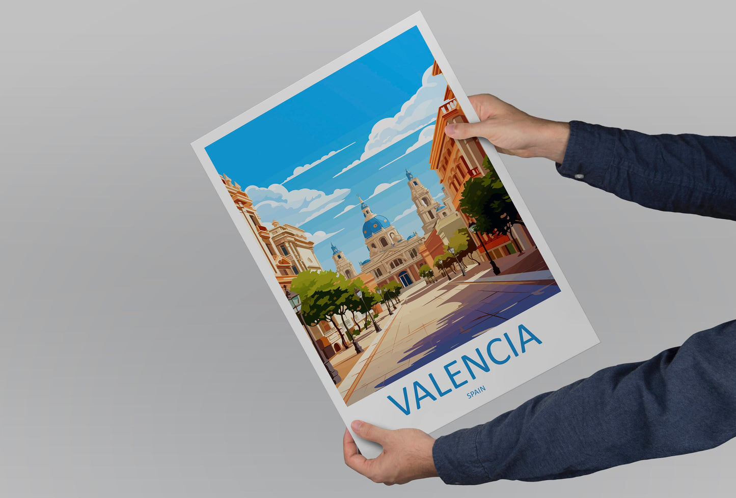 Valencia Travel Print Wall Art Valencia Wall Hanging Home Décor Valencia Gift Art Lovers Spain Art Lover Gift Valencia Print Spain Wall Art