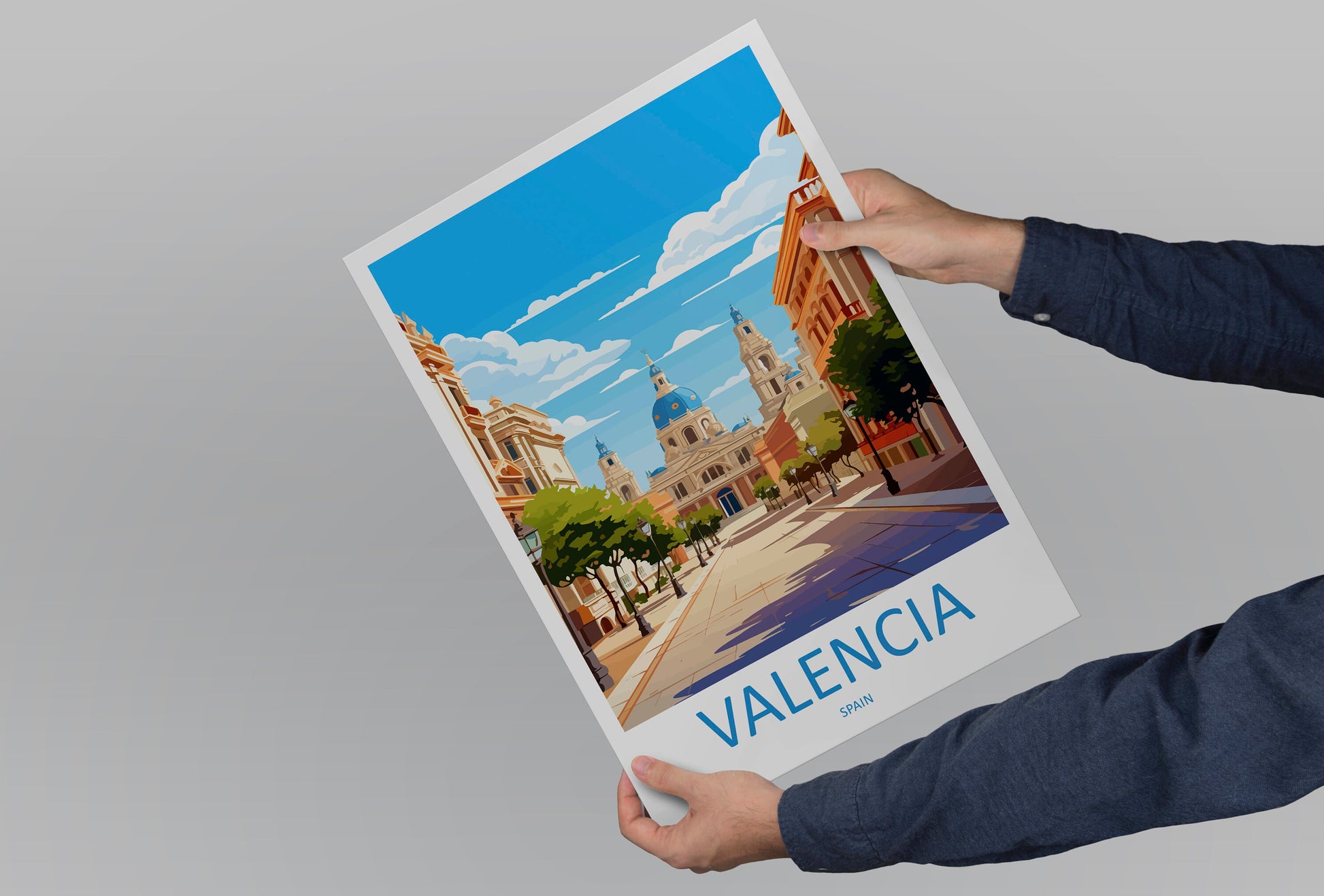 Valencia Travel Print Wall Art Valencia Wall Hanging Home Décor Valencia Gift Art Lovers Spain Art Lover Gift Valencia Print Spain Wall Art