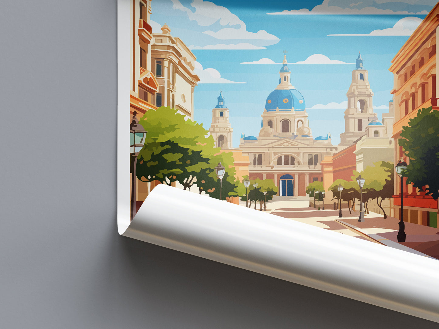 Valencia Travel Print Wall Art Valencia Wall Hanging Home Décor Valencia Gift Art Lovers Spain Art Lover Gift Valencia Print Spain Wall Art