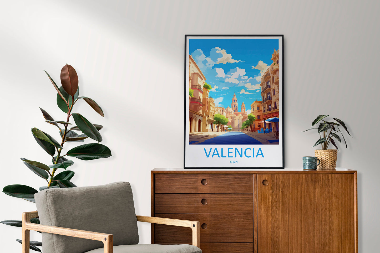 Valencia Travel Print Wall Art Valencia Wall Hanging Home Décor Valencia Gift Art Lovers Spain Art Lover Gift Valencia Print Spain Wall Art