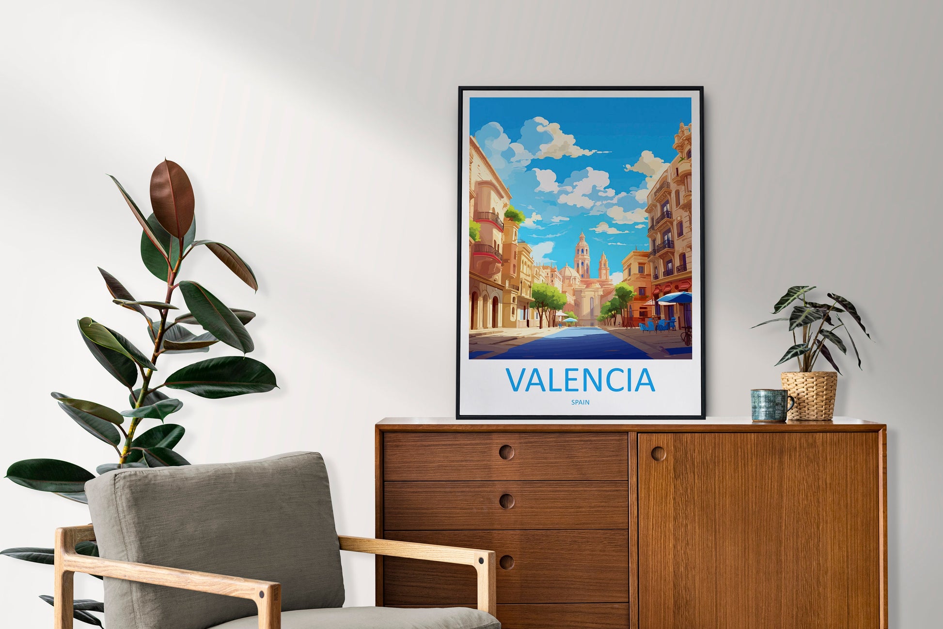 Valencia Travel Print Wall Art Valencia Wall Hanging Home Décor Valencia Gift Art Lovers Spain Art Lover Gift Valencia Print Spain Wall Art