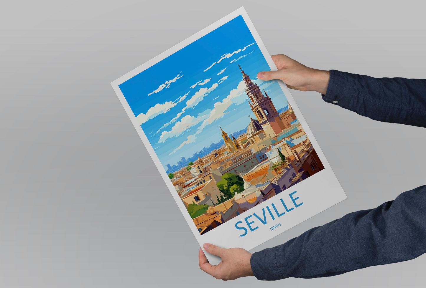 Seville Travel Print Wall Art Seville Wall Hanging Home Décor Seville Gift Art Lovers Spain Art Lover Gift Seville Print Spain Wall Art Deco