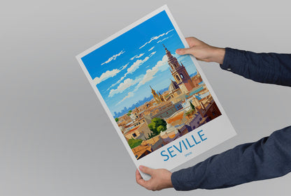 Seville Travel Print Wall Art Seville Wall Hanging Home Décor Seville Gift Art Lovers Spain Art Lover Gift Seville Print Spain Wall Art Deco