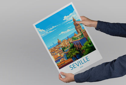 Seville Travel Print Wall Art Seville Wall Hanging Home Décor Seville Gift Art Lovers Spain Art Lover Gift Seville Print Spain Wall Art Deco