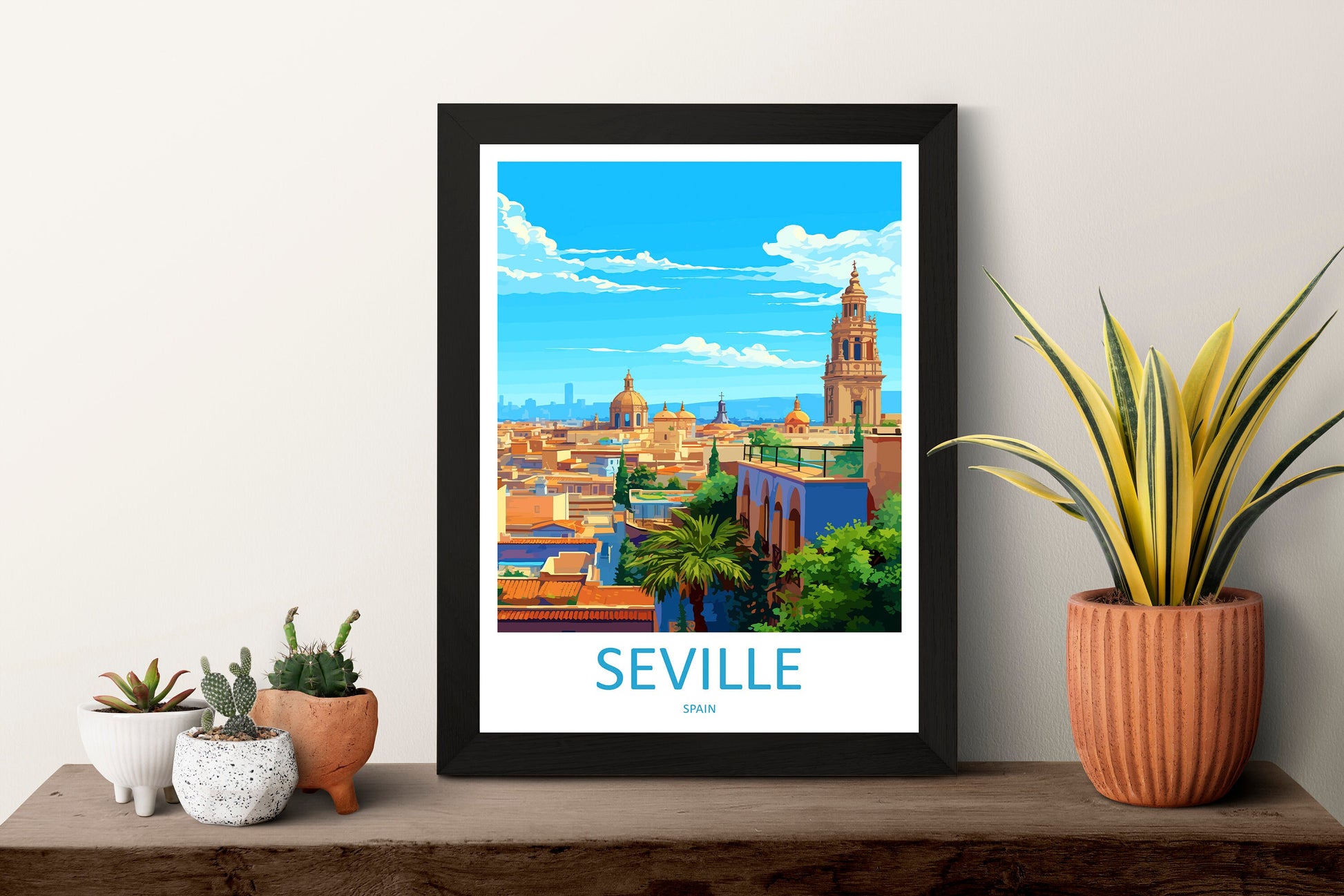 Seville Travel Print Wall Art Seville Wall Hanging Home Décor Seville Gift Art Lovers Spain Art Lover Gift Seville Print Spain Wall Art Deco