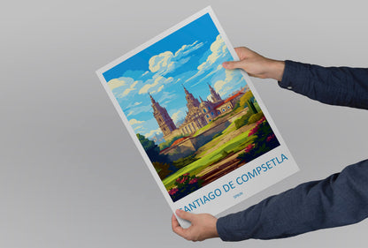 Santiago de Compostela Travel Print Wall Art Santiago de Compostela Wall Hanging Home Décor Santiago de Compostela Gift Art Lovers Spain Art