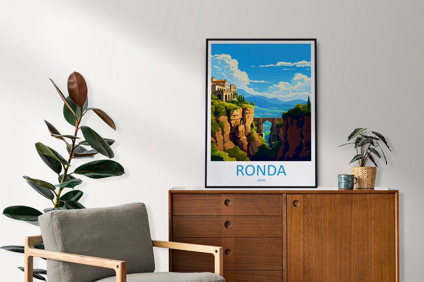 Ronda Travel Print Wall Art Ronda Wall Hanging Home Décor Ronda Gift Art Lovers Spain Art Lover Gift Ronda Print Spain Wall Art