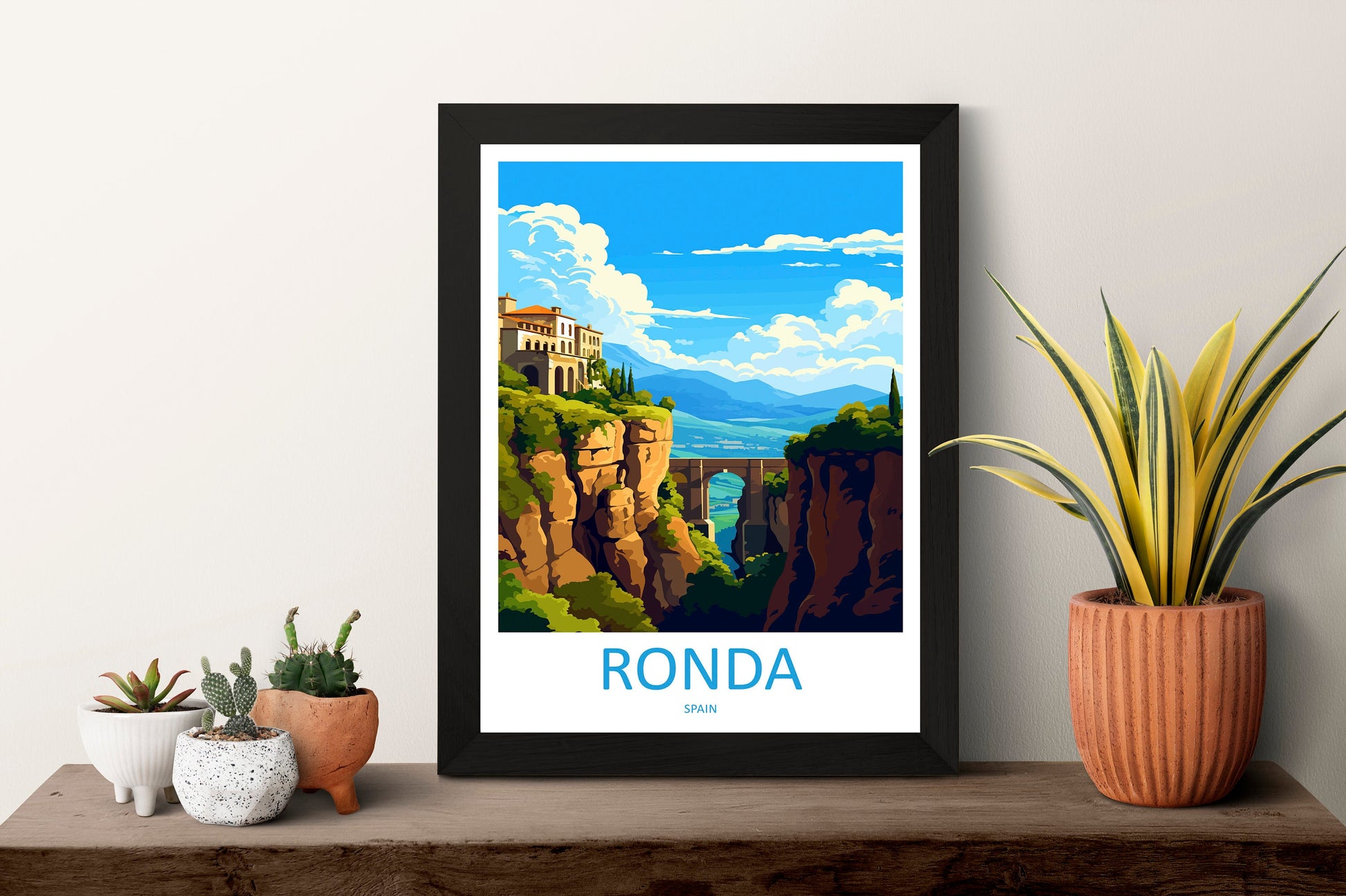 Ronda Travel Print Wall Art Ronda Wall Hanging Home Décor Ronda Gift Art Lovers Spain Art Lover Gift Ronda Print Spain Wall Art