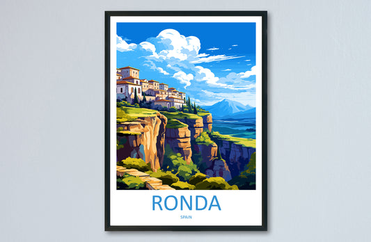 Ronda Travel Print Wall Art Ronda Wall Hanging Home Décor Ronda Gift Art Lovers Spain Art Lover Gift Ronda Print Spain Wall Art